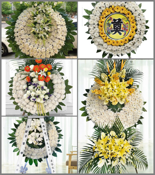 安徽池州市东至县东流镇密丰村花圈速递